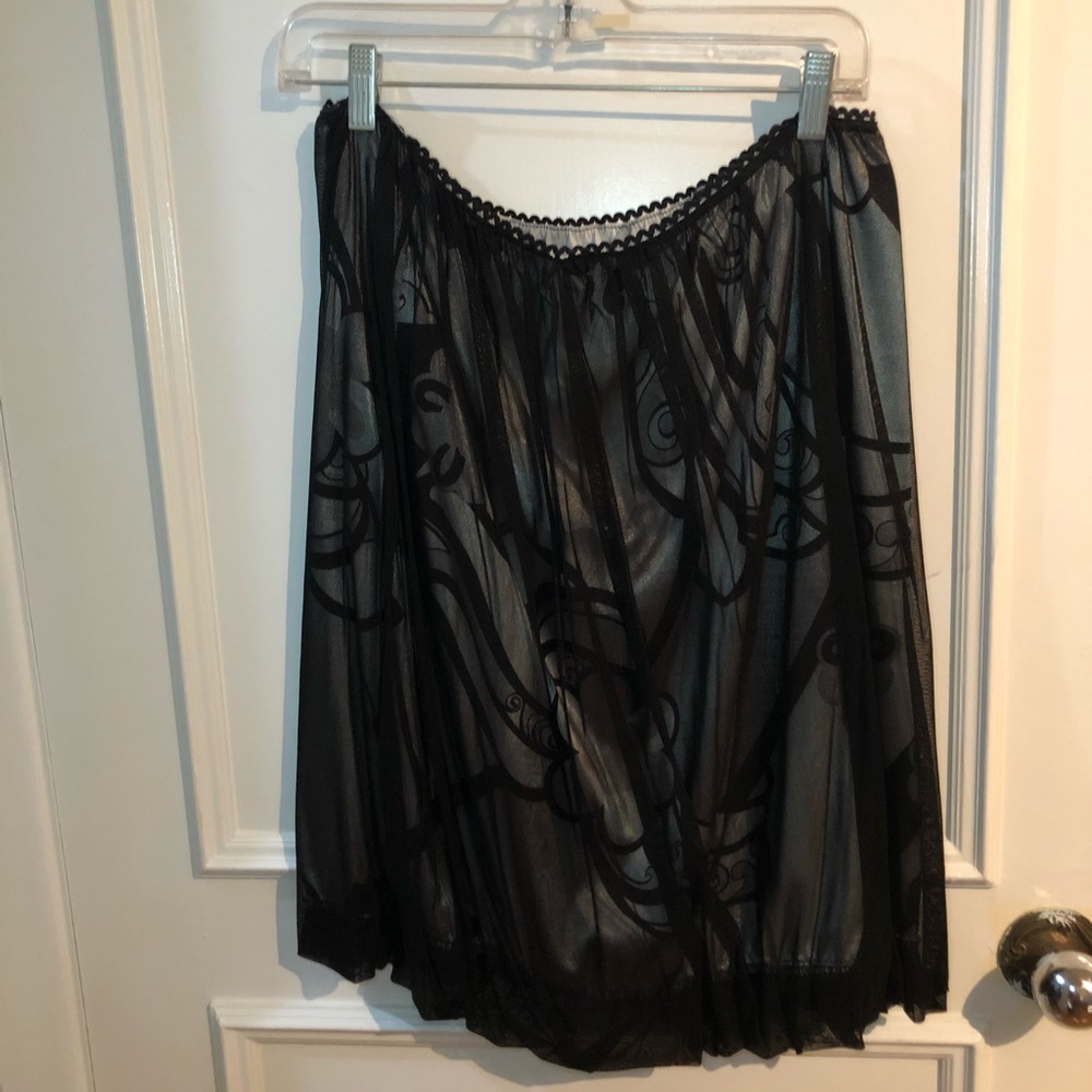 Silver and Black top and skirt set